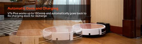 ILIFE V7s Plus Robotic Vacuum Cleaner, Smart 2-in-1, Auto Docking ...