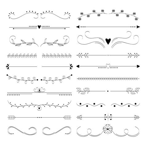 Hand drawn ornamental divider collection | Free Vector
