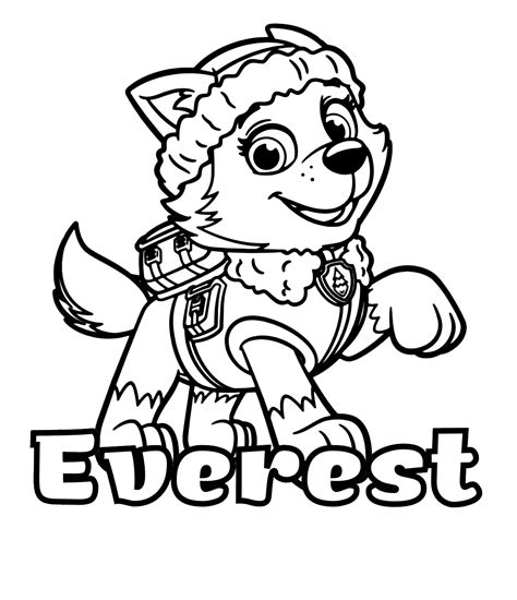 Everest Paw Patrol Coloring Pages 23 Printable for Free Download