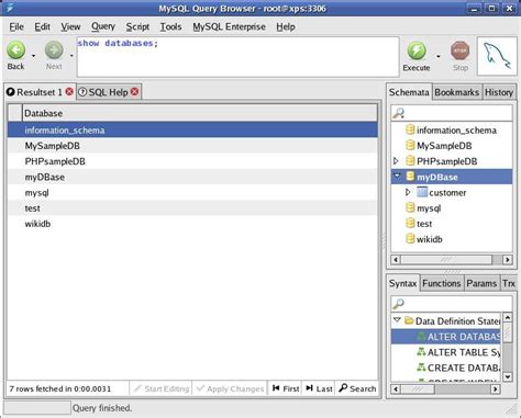 Image result for Draw and Explain MySQL Query Browser