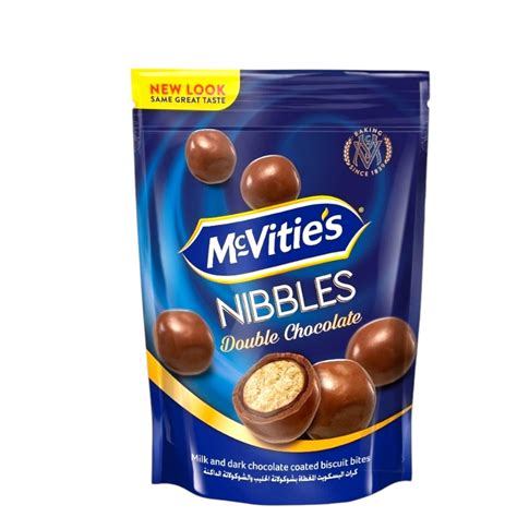 Mcvities Digestive Nibbles Double Chocolate Coated Biscuit Balls ...