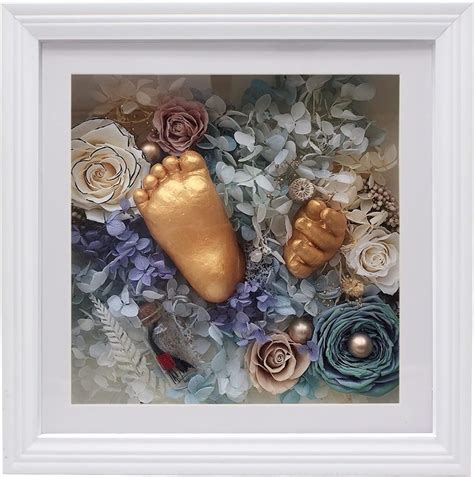 BABIES BLOOM Baby DIY 3D Handprint & Footprint Casting Kit with Shadow ...