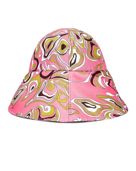Emilio Pucci Double Twill Bucket Hat in Geranio | FWRD