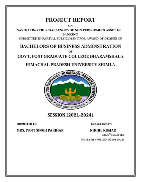 NPA Project Report - Copy - PROJECT REPORT ON NAVIGATING THE CHALLENGES ...