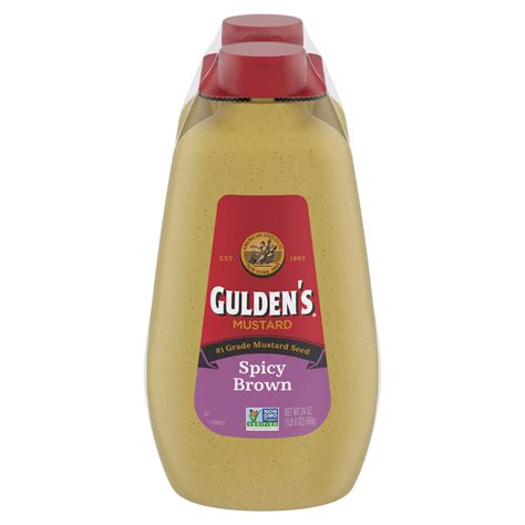 Gulden's Spicy Brown Mustard Bottles, 2 ct/24 oz | BJ's Wholesale Club