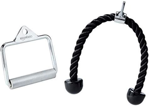 amazon basics Steel D Handles and Exercise Machine Rope Set : Amazon.in ...