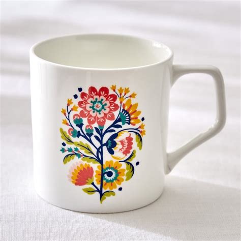 Buy Corsica Mandarin Set of 6 Bone China Print Mugs - 230ml from ...