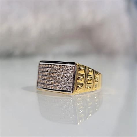 Buy Now Pave Set Lab Grown Diamond Men's Ring in 14K Gold – Riant Fine ...