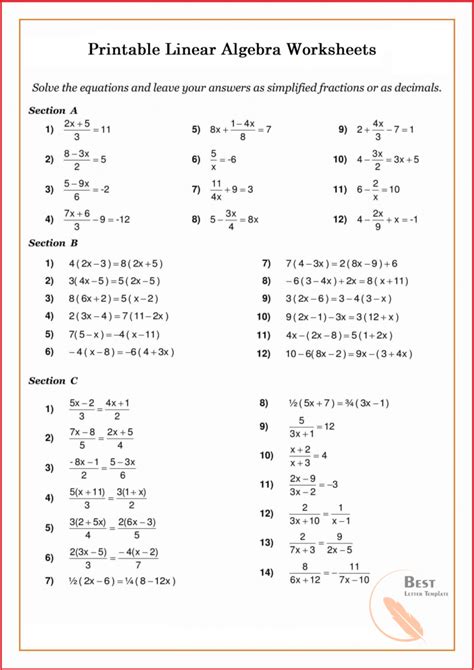 Pre Algebra Worksheet 的图像结果