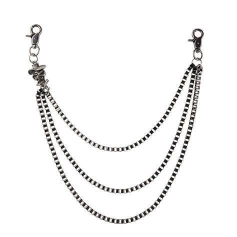 IEFIEL Mens Punk Wallet Chain Biker Fashion Metal Jeans Cool Skull ...