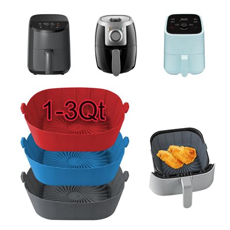 Snapklik.com : Air Fryer Silicone Liners For 2 To 3 Qt Air Fryers, 3 ...