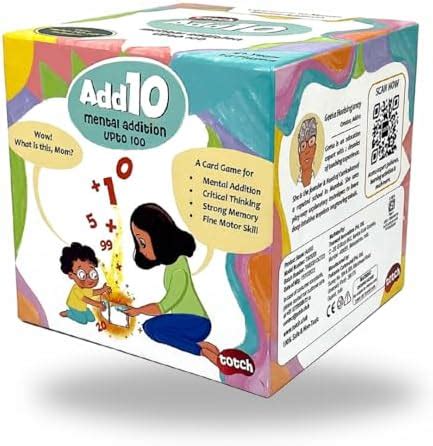 Totch Add10 Mental Addition Card Game for Kids 4 Years and Above, The ...
