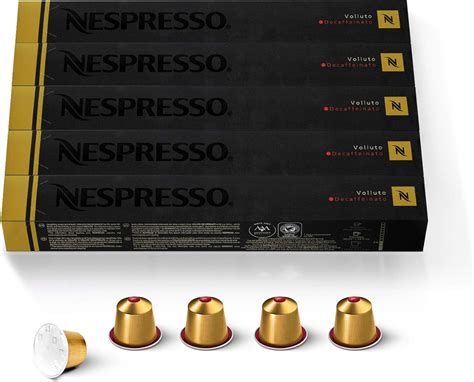 Nespresso Capsules - Volluto Decaffeinato - 50 Capsules, 5 Sleeves ...