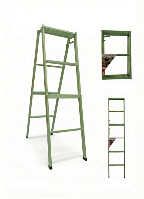 ASCEND PRO Multi-Height Foldable Ladder, Mint Green, Portable Design, 2 ...