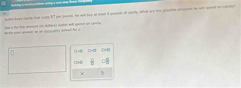 Image result for Solving a Word Problem Using a One Step Linear Inequality