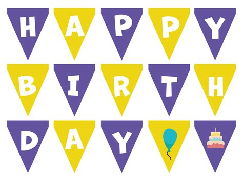 Happy Birthday Letter Cutouts