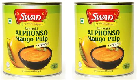 SWAD Ratnagiri Alphanso Pure Mango Pulp/Aamras Tin with No Added ...