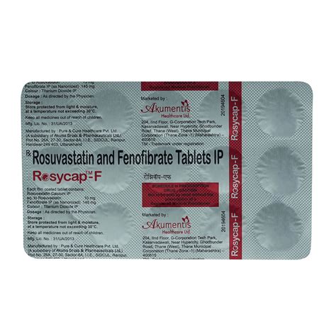 Rosycap-F 10 mg/145 mg Tablet | Uses, Side Effects, Price | Apollo Pharmacy