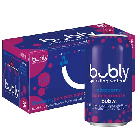 Buy bubly Sparkling Water, Blueberry Pomegranate, 12 fl oz Cans (8 Pack ...