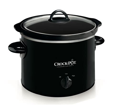 Crock-Pot 2-Quart Round Manual Slow Cooker, Black - Walmart.com ...