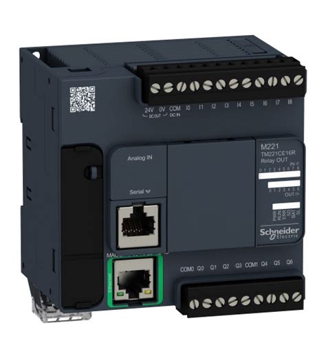 TM221CE16R - logic controller, Modicon M221, 16 IO, 9 DI, 7 DO, relay ...