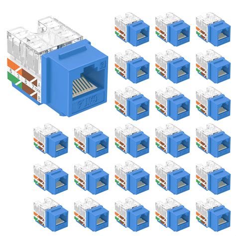 VCELINK RJ45 Cat6 Network Connector Keystone Jacks: Patch-Panel-Ready ...