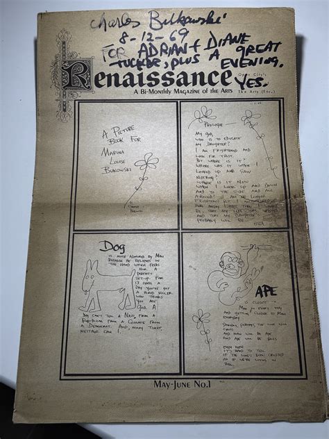Renaissance – May–June No. 1 (1967) – Charles Bukowski “A Picture Book ...