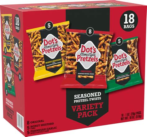Amazon.com: Dot's Pretzels Variety Pack, Original, Honey Mustard, and ...