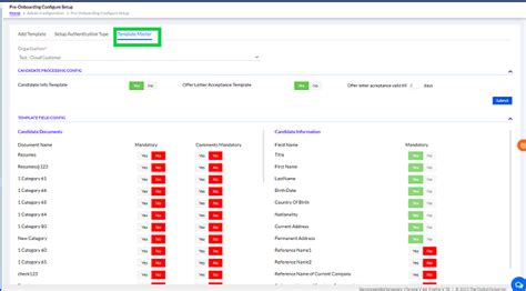 Pre-Onboarding Config Set up