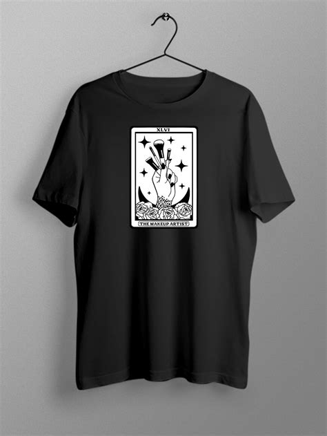 Makeup Tarot- Black Round Neck Unisex Makeup Artist T-shirt – GeekOTee