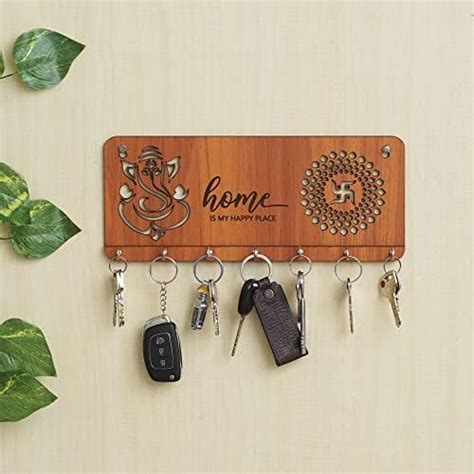 Webelkart Premium Home Keys Wooden Key Holder (29 cm x 13.5 cm x 0.4 cm ...
