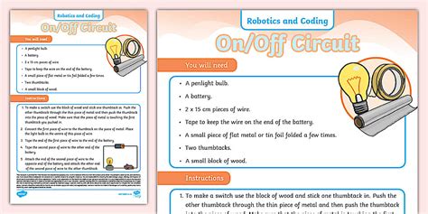 Robotics and Coding - A Simple On/Off Circuit.