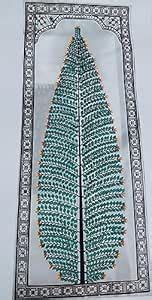 Blue Basket-Handmade tree lEAF DESIGN Wall hanging Pattachitra Art Work ...