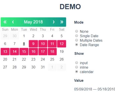 Bootstrap 4 Date Range Picker For Vue.js | VueJs Component