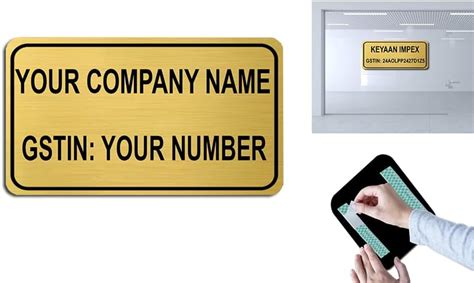 KlowAge Customize Personalized GSTIN NUMBER PLATE WITH COMPANY NAME ...