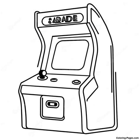 Coloring Arcade Game Pages Games Outline Drawing Printable Machine ...