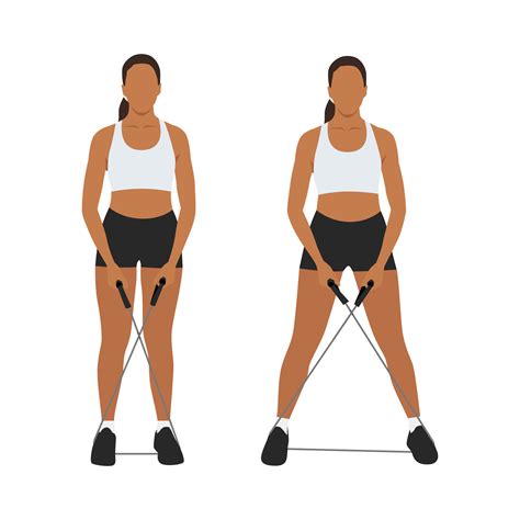 Woman doing Resistance band crab walk exercise. 35658629 Vector Art at ...
