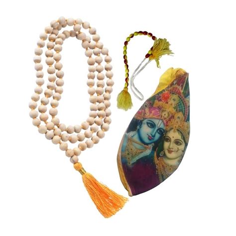 MAYAPURI Pure Cotton Multicolor Radha Krishna Printed Gomukhi Japa Mala ...