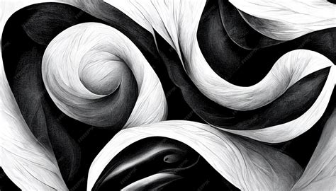 Premium Photo | Modern abstract dynamic shapes black and white ...