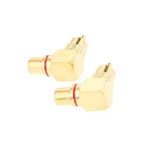 Buy PopEye Right Angle Audio Video RCA/Phono Male to Female Adapter ...