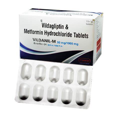 Vildanil-M 50mg/1000mg Tablets Franklin Laboratories India Pvt. Ltd.