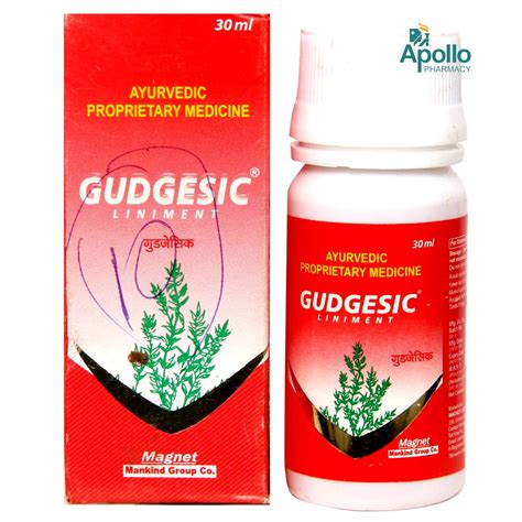Gudgesic Liniment 30 ml Price, Uses, Side Effects, Composition - Apollo ...