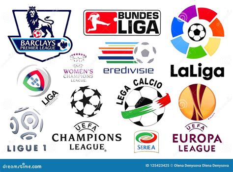 Logos of European Football Leagues Editorial Image - Illustration of barclays, italy: 125423425