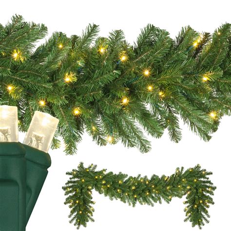 Lighted Christmas Garland - Olympia Pine Prelit Commercial LED ...