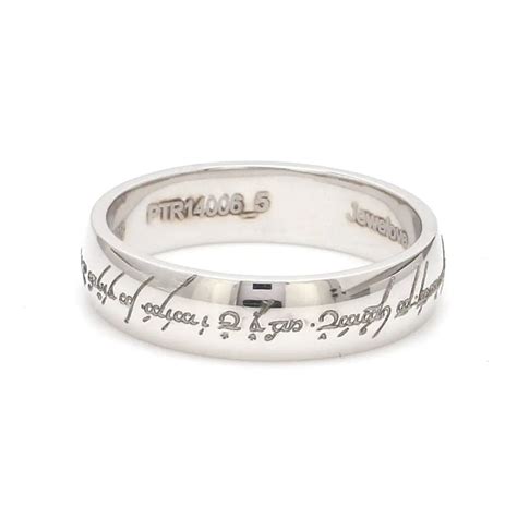 Jewelove™ Rings Rings of Love - Platinum Bands with Elvish Poem ...