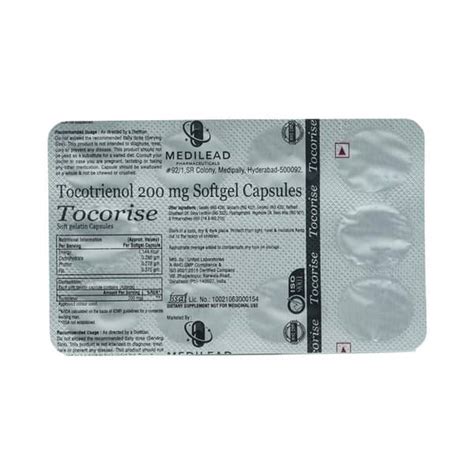 Tocorose Strip Of 10 Softgel Capsules: Uses, Side Effects, Price ...