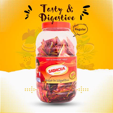 Satmola Tasty & Digestive Tablet | Candy Sachet Jar – 200 pcs Bulk Pack ...