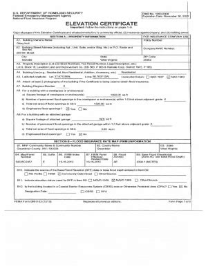 Fillable Online Fema flood certificate form Fax Email Print - pdfFiller