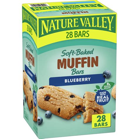 Nature Valley Soft-Baked Muffin Bars, Blueberry, 28 Bars, 34.72 OZ, 8g ...