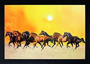 SAF paintings Seven Running Horses | vastu Painting for Home and Office ...